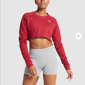 SOLD🎉Gymshark Training Cropped Sweater - Burgundy